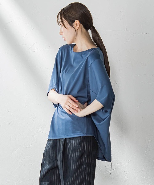 la.f…(ラエフ)の「ハリプルジャージカットソー≪洗濯機で洗える≫(Tシャツ/カットソー・レディース・ベージュ/ブラック/ブルー・9号)」の17枚目の写真