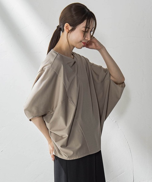 la.f…(ラエフ)の「ハリプルジャージカットソー≪洗濯機で洗える≫(Tシャツ/カットソー・レディース・ベージュ/ブラック/ブルー・9号)」の7枚目の写真