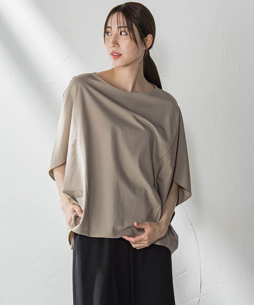 la.f…(ラエフ)の「ハリプルジャージカットソー≪洗濯機で洗える≫(Tシャツ/カットソー・レディース・ベージュ/ブラック/ブルー・9号)」の8枚目の写真
