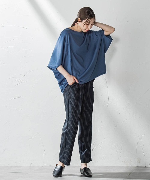 la.f…(ラエフ)の「ハリプルジャージカットソー≪洗濯機で洗える≫(Tシャツ/カットソー・レディース・ベージュ/ブラック/ブルー・9号)」の19枚目の写真