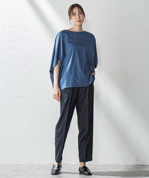 la.f…(ラエフ)の「ハリプルジャージカットソー≪洗濯機で洗える≫(Tシャツ/カットソー・レディース・ベージュ/ブラック/ブルー・9号)」の21枚目の写真