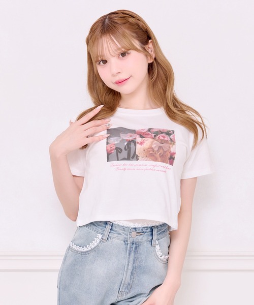 apres jour(アプレジュール)の「アソートTシャツ【刺繍/プリント】(Tシャツ/カットソー・レディース・ブラック/ホワイト/ホワイト系その他/ブラック系その他/ベビーピンク・フリー/X-LARGE)」の10枚目の写真