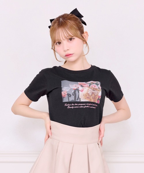 apres jour(アプレジュール)の「アソートTシャツ【刺繍/プリント】(Tシャツ/カットソー・レディース・ブラック/ホワイト/ホワイト系その他/ブラック系その他/ベビーピンク・フリー/X-LARGE)」の20枚目の写真