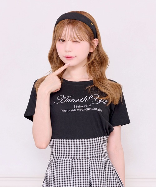apres jour(アプレジュール)の「アソートTシャツ【刺繍/プリント】(Tシャツ/カットソー・レディース・ブラック/ホワイト/ホワイト系その他/ブラック系その他/ベビーピンク・フリー/X-LARGE)」の15枚目の写真