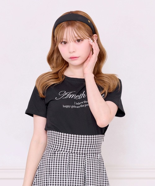 apres jour(アプレジュール)の「アソートTシャツ【刺繍/プリント】(Tシャツ/カットソー・レディース・ブラック/ホワイト/ホワイト系その他/ブラック系その他/ベビーピンク・フリー/X-LARGE)」の16枚目の写真