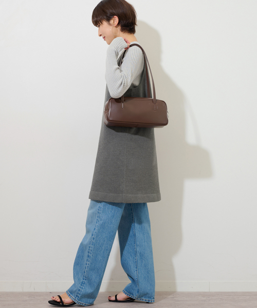 JOURNAL STANDARD relume（ジャーナルスタンダード　レリューム）の「ニットミニドレス（ワンピース・レディース・ブラック/チャコールグレー・FREE）」の13枚目の写真