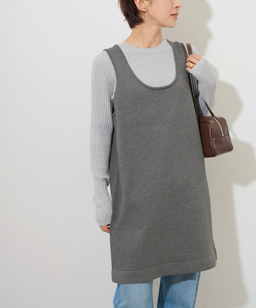 JOURNAL STANDARD relume（ジャーナルスタンダード　レリューム）の「ニットミニドレス（ワンピース・レディース・ブラック/チャコールグレー・FREE）」の15枚目の写真