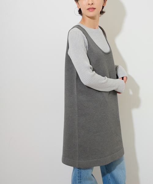 JOURNAL STANDARD relume（ジャーナルスタンダード　レリューム）の「ニットミニドレス（ワンピース・レディース・ブラック/チャコールグレー・FREE）」の16枚目の写真