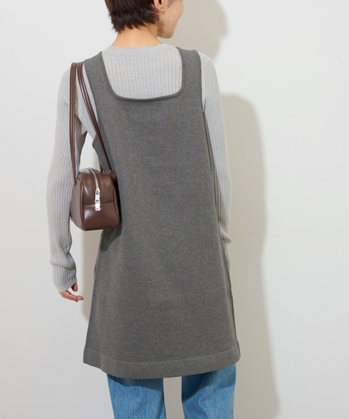 JOURNAL STANDARD relume（ジャーナルスタンダード　レリューム）の「ニットミニドレス（ワンピース・レディース・ブラック/チャコールグレー・FREE）」の18枚目の写真