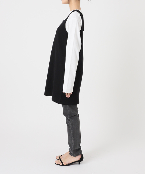 JOURNAL STANDARD relume（ジャーナルスタンダード　レリューム）の「ニットミニドレス（ワンピース・レディース・ブラック/チャコールグレー・FREE）」の20枚目の写真