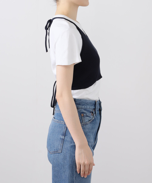 JOURNAL STANDARD（ジャーナルスタンダード）の「【CAROUSELAMBRA/ケラウズランブラ】 WRAP CAMI GOLD JHON（その他トップス・レディース・ネイビー・FREE）」の2枚目の写真