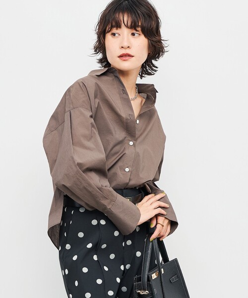 NOLLEY’S（ノーリーズ）の「エアリーショートシャツ（シャツ/ブラウス・レディース・ブラウン/ミント/ホワイト系その他4・38）」の5枚目の写真