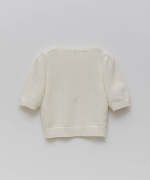 RANDA（ランダ）の「モノグラムブローチ付ニットトップス（ニット/セーター・レディース・ホワイト/ブルー/イエロー/ダークグレー・FREE）」の8枚目の写真