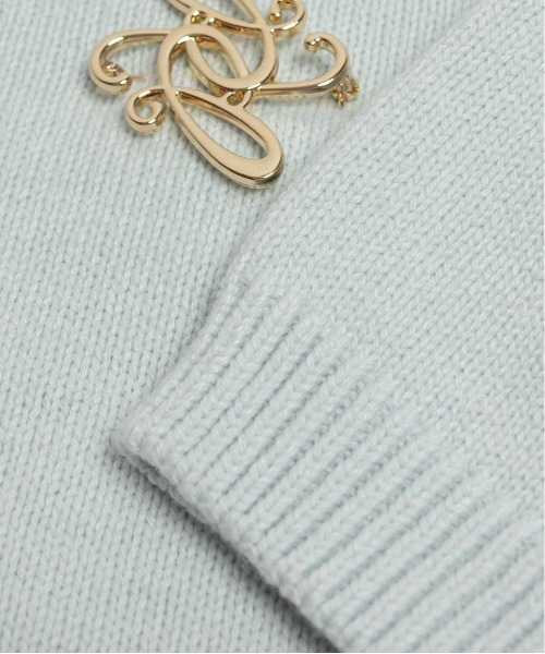 RANDA（ランダ）の「モノグラムブローチ付ニットトップス（ニット/セーター・レディース・ホワイト/ブルー/イエロー/ダークグレー・FREE）」の13枚目の写真