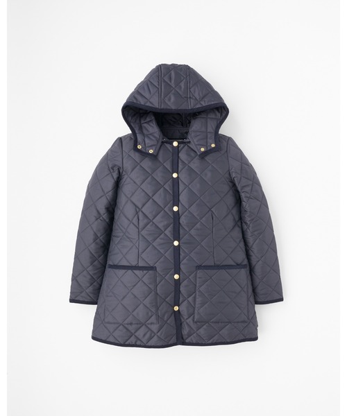 Traditional Weatherwear(トラディショナルウェザーウェア)の「ARKLEY MIDDLE HOOD(ダウンジャケット/コート・レディース・ブラック/ネイビー・32/38/36/34)」の3枚目の写真