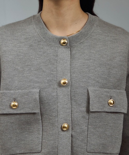 WEB限定】スウェットライクメタルボタンカーディガン 2 / 新色追加