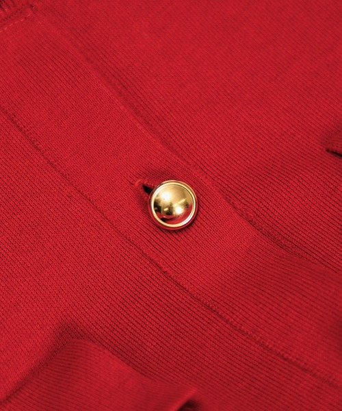 SALON adam et rope'（サロン アダム エ ロペ）の「スウェットライクメタルボタンカーディガン 2 / 新色追加（カーディガン/ボレロ・レディース・グレー/ブラウン系その他2/ブラック/レッド・FREE）」の14枚目の写真