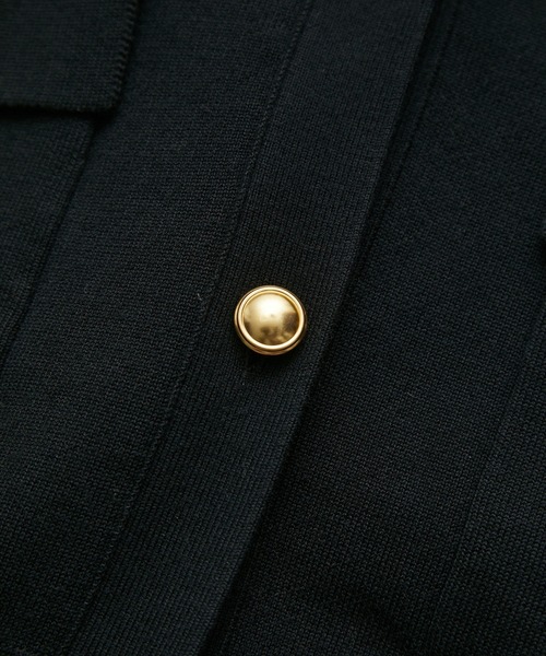 SALON adam et rope'（サロン アダム エ ロペ）の「スウェットライクメタルボタンカーディガン 2 / 新色追加（カーディガン/ボレロ・レディース・グレー/ブラウン系その他2/ブラック/レッド・FREE）」の15枚目の写真