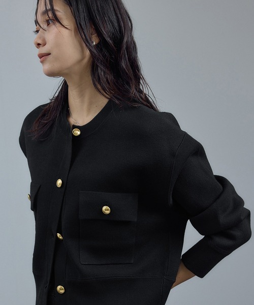 WEB限定】スウェットライクメタルボタンカーディガン 2 / 新色
