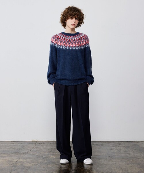 BEAMS（ビームス）の「リラックスフィット 5ゲージ ノルディック シャギー ニット（ニット/セーター・メンズ・ブラック/ネイビー・S/XL/L/M）」の11枚目の写真