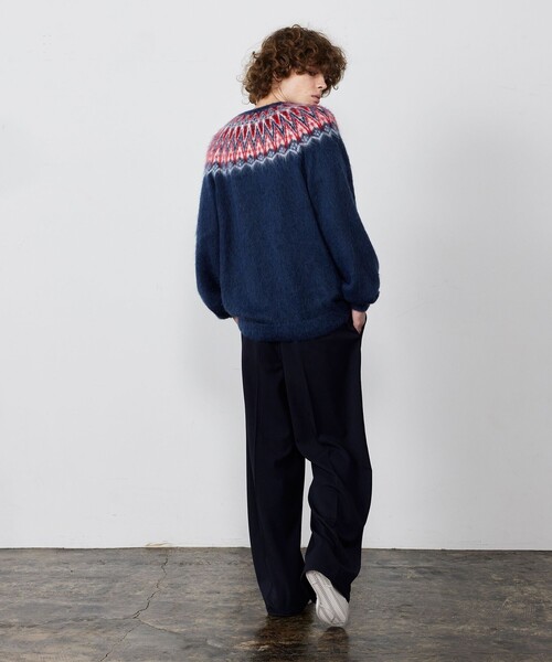 BEAMS（ビームス）の「リラックスフィット 5ゲージ ノルディック シャギー ニット（ニット/セーター・メンズ・ブラック/ネイビー・S/XL/L/M）」の12枚目の写真