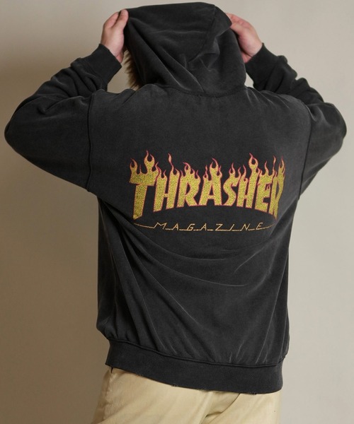 セール】THRASHER/スラッシャー ジップアップ パーカー スウェット