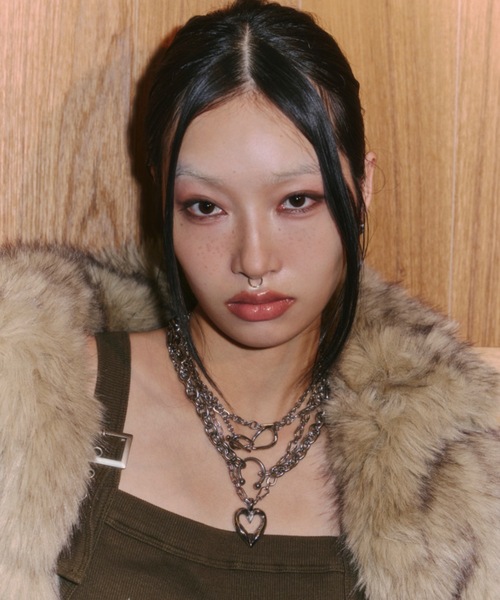 DTYYPE（ドタイプ）の「ボディピアス2連ネックレス（ネックレス・レディース・シルバー・FREE）」の2枚目の写真