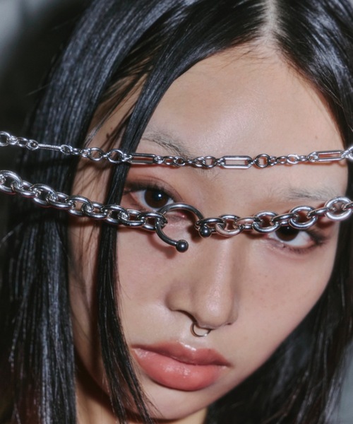 DTYYPE（ドタイプ）の「ボディピアス2連ネックレス（ネックレス・レディース・シルバー・FREE）」の5枚目の写真