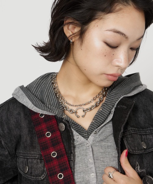 ボディピアス2連ネックレス（ネックレス）｜DTYYPE（ドタイプ）の