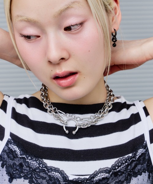 DTYYPE（ドタイプ）の「ボディピアス2連ネックレス（ネックレス）」 - WEAR