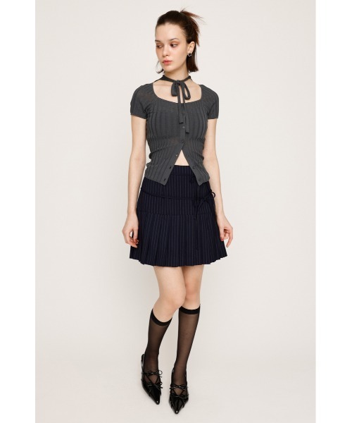 SLY(スライ)の「DOUBLE RIBBON PLEATS SK ダブル リボン プリーツ スカート(スカート・レディース・マルチ/杢グレー・0/1)」の11枚目の写真