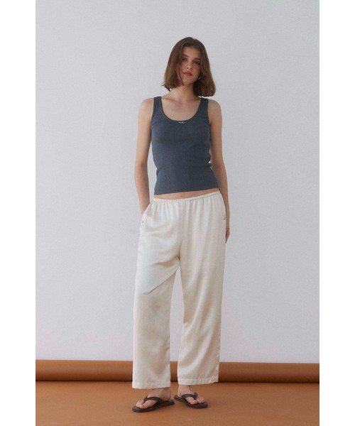 ALEXIA STAM（アリシアスタン）の「Pico Lace Ribbon Tank Top /ピコレースリボンタンクトップ（タンクトップ・レディース・ホワイト/イエロー/ネイビー・S/M）」の14枚目の写真