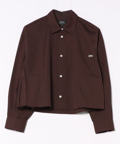 アーペーセー A.P.C. シャツ 長袖 ウール S 緑 グリーン /KH メンズ