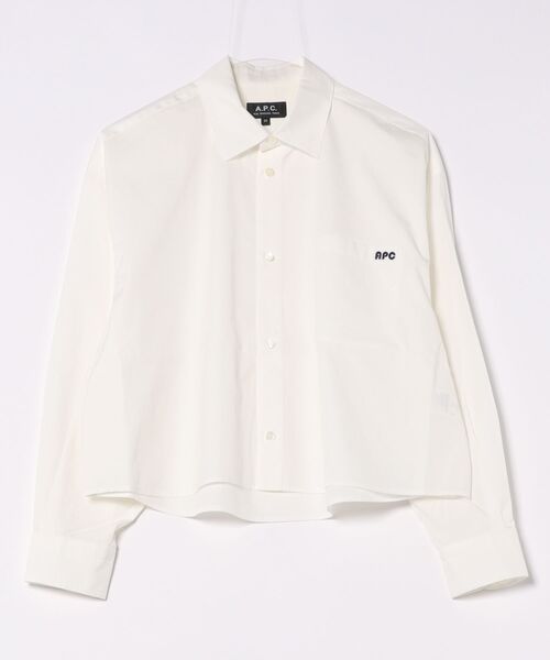 美品 A.P.C. 2万 ホワイトのシャツ アーペーセー レギュラーカラーシャツ 美品 A.P.C. 2万 ホワイトのシャツ アーペーセー レギュラー