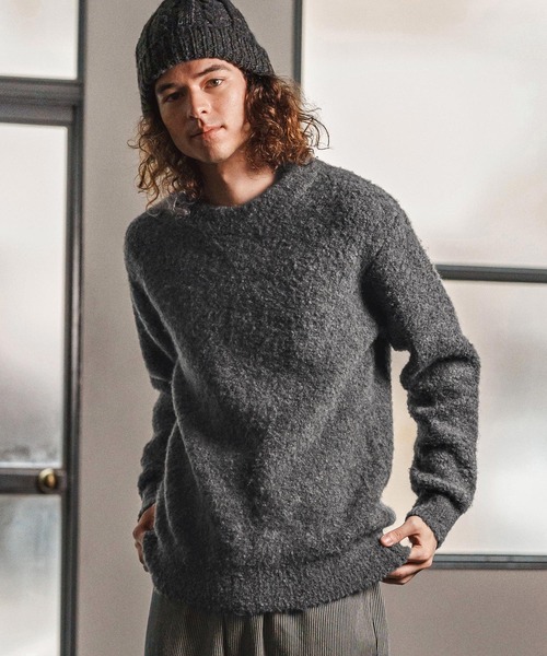 mn3158- ブークレヤーンモックネックニット(CA03-55302)（ニット