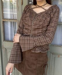 OLIVE des OLIVE | ダブルジップフレア袖ブラウス(シャツ/ブラウス)