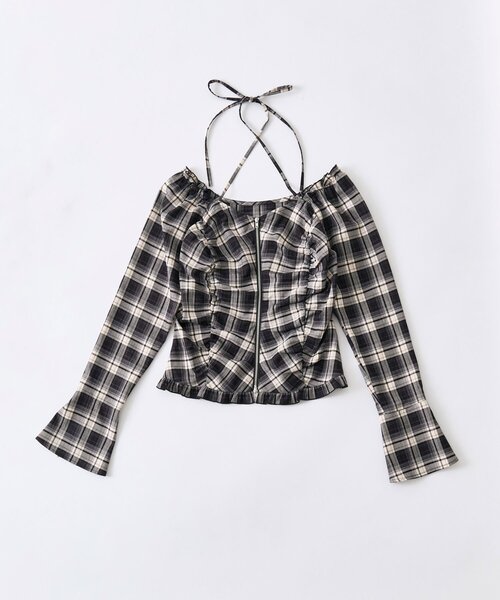 OLIVE des OLIVE（オリーブデオリーブ）の「ダブルジップフレア袖ブラウス（シャツ/ブラウス・レディース・ブラック/ブラウン/レッド・FREE）」の21枚目の写真