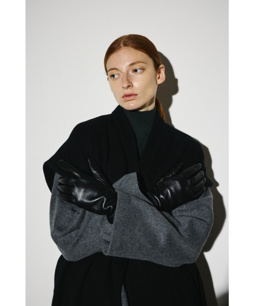 RIM.ARK（リムアーク）の「Dolman wool long vest ドルマンウールロングベスト（ノーカラーコート・レディース・ブラック/ネイビー/グレー・FREE）」の8枚目の写真