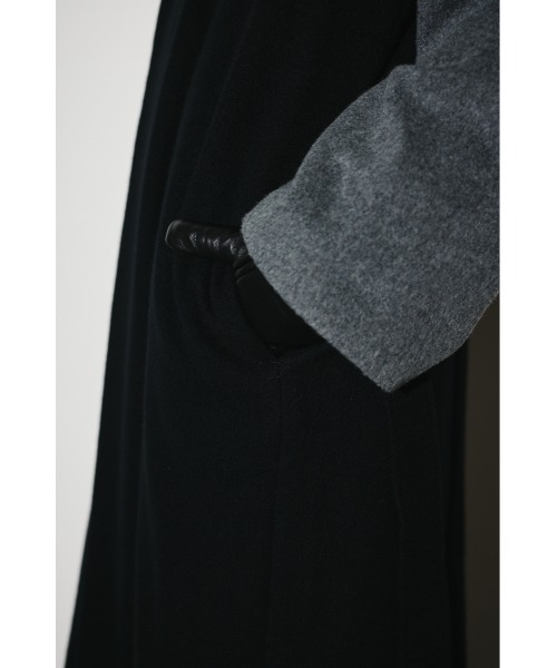 RIM.ARK（リムアーク）の「Dolman wool long vest ドルマンウールロングベスト（ノーカラーコート・レディース・ブラック/ネイビー/グレー・FREE）」の15枚目の写真