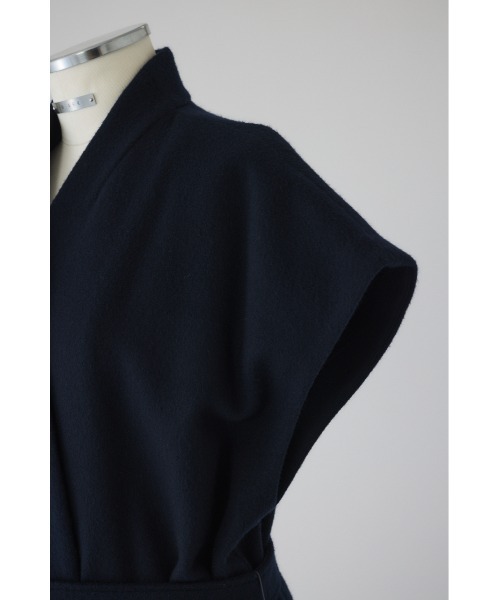 RIM.ARK（リムアーク）の「Dolman wool long vest ドルマンウールロングベスト（ノーカラーコート・レディース・ブラック/ネイビー/グレー・FREE）」の17枚目の写真