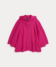 POLO RALPH LAUREN CHILDRENSWEAR（ポロ ラルフ ローレン チルドレンズウェア）の「ミニケーブル コットン フーデッド ポンチョ（ポンチョ・キッズ）」