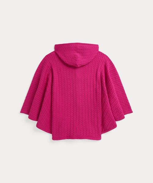 【新品】ポロ　ラルフローレン　ウール フーデッド ポンチョ   160cm L ミニケーブル コットン フーデッド ポンチョ（ポンチョ）｜POLO