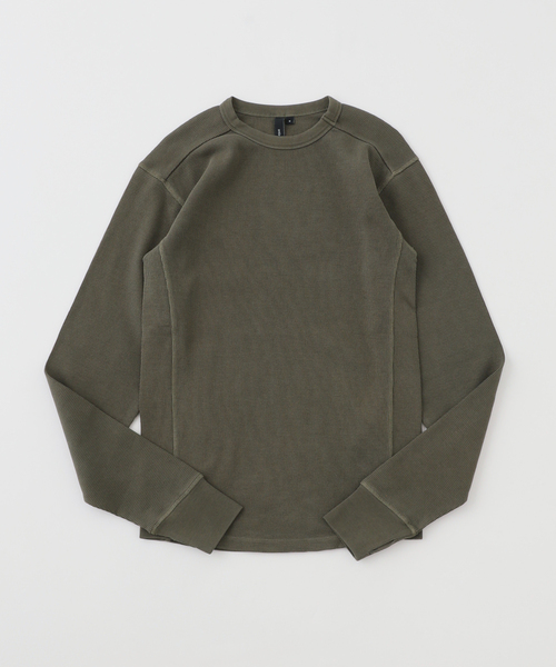 entire studios（エンタイアスタジオ）の「ENTIRE STUDIOS / エンタイアスタジオ THERMAL LONG SLEEVE（Tシャツ/カットソー・メンズ・ブラック/カーキ・X-SMALL/SMALL/MEDIUM）」の2枚目の写真