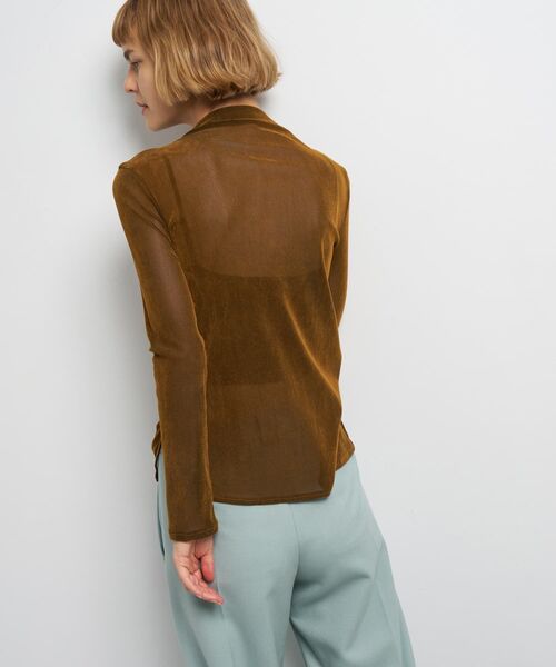 LANVIN en Bleu（ランバンオンブルー）の「フロッキーチュールカットソー（Tシャツ/カットソー・レディース・キャメル/オフホワイト・38）」の8枚目の写真