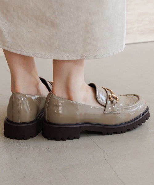 HIMIKO（ヒミコ）の「【卑弥呼】【耐水】トラックソールレインローファー（レインシューズ・レディース・ブラック/グレー/ブラウン・21.5cm/22.0cm/22.5cm/23.0cm/23.5cm/24.0cm/24.5cm/25.0cm/25.5cm/26.0cm/26.5cm）」の10枚目の写真