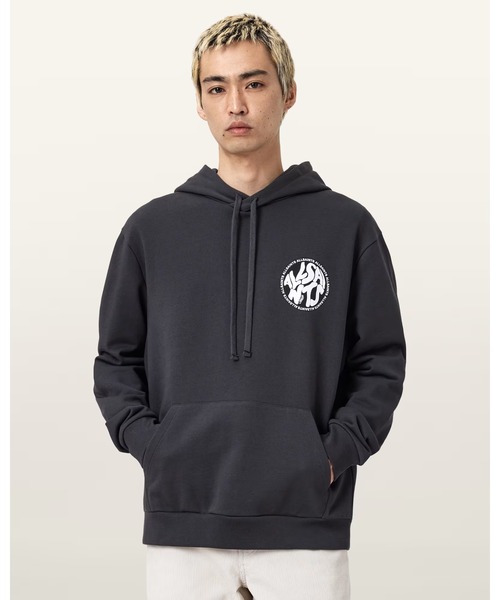ALLSAINTS(オールセインツ)の「DISTORTION GRAPHIC HOODIE | DISTORTION グラフィック フーディー(パーカー・メンズ・ブラック・L/XS/S/M)」の1枚目の写真