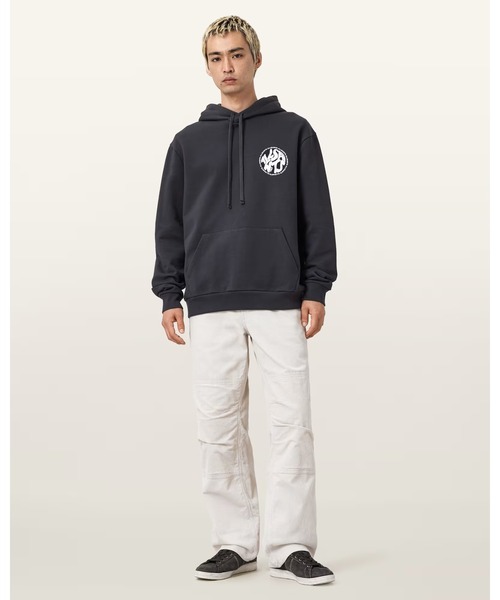 ALLSAINTS(オールセインツ)の「DISTORTION GRAPHIC HOODIE | DISTORTION グラフィック フーディー(パーカー・メンズ・ブラック・L/XS/S/M)」の3枚目の写真