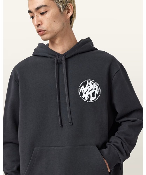 ALLSAINTS(オールセインツ)の「DISTORTION GRAPHIC HOODIE | DISTORTION グラフィック フーディー(パーカー・メンズ・ブラック・L/XS/S/M)」の4枚目の写真