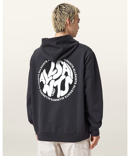 ALLSAINTS(オールセインツ)の「DISTORTION GRAPHIC HOODIE | DISTORTION グラフィック フーディー(パーカー・メンズ・ブラック・L/XS/S/M)」の6枚目の写真