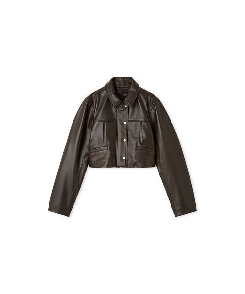styling/（スタイリング）の「【セットアップ対応】ラムレザーブルゾン（ブルゾン・レディース・ブラック/ブラウン・0/1）」の2枚目の写真